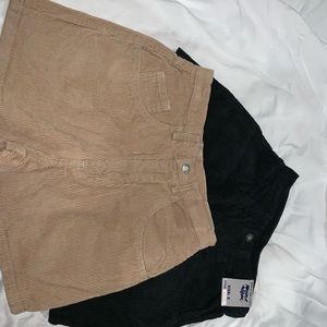 vintage Corduroy shorts beige & black